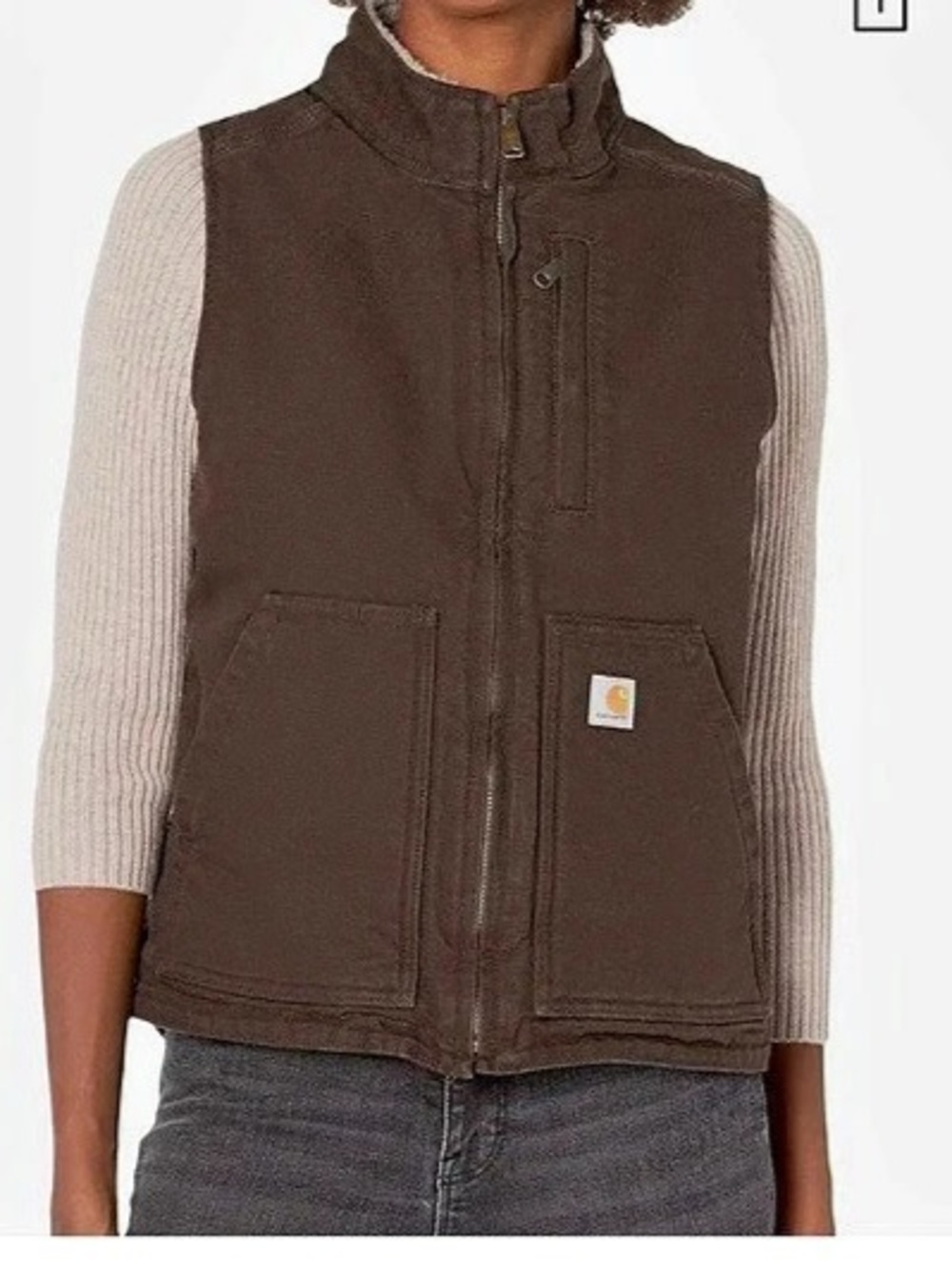 Carhartt Duck Vest Brown Small